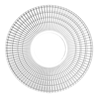 Assiettes de présentation rondes élégantes et modernes en cristal transparent à fond plat avec motif intérieur, écologiques pour la maison et les événements (mariages, fêtes)