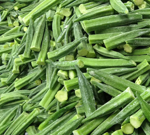 Prix d'usine, tranches d'okra surgelées IQF, approuvées BRC, approvisionnement <span class=keywords><strong>en</strong></span> vrac, 24 ans d'expérience <span class=keywords><strong>en</strong></span> exportation, légumes surgelés - Product Image 1
