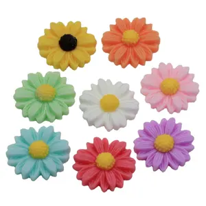 Zomer Mode Gerber Daisy Cabochons Zonnebloem Resin Daisy Cabs Voor Oorbel Mobiele Telefoons Versiering Ambachten Scrapbooking