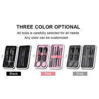 Vente chaude 8 pièces outils de soins de beauté kits de coupe-ongles ensembles professionnels de manucure et de pédicure de voyage en acier inoxydable