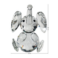 Figurine animale d'éléphant de cristal de presse-papier de Tableau d'ornement en verre d'approvisionnement d'usine pour des cadeaux