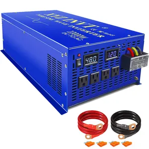 WZRELB 48V DC כדי 230V AC שיא 20000W 48V 12V/24V/36V 72V כדי 100V/120V ממירי סינוס טהור גל 10000 ואט כוח מהפך 10000 W