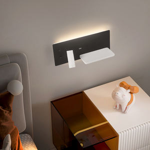 Chambre téléphone chargeur sans fil étagère appliques murales hôtel chevet tête <span class=keywords><strong>de</strong></span> <span class=keywords><strong>lit</strong></span> LED éclairage <span class=keywords><strong>de</strong></span> lecture USB Luminaire lampe rétro-éclairé - Product Image 6