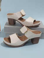 Nouveautés Sandales à talons hauts pour femmes Lady Sonia à talons épais, bouche de poisson, boucle de ceinture, chaussures à talons hauts pour femmes