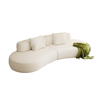 Canapé modulaire en mousse haute densité compressée sous vide SAIEN, 2 pièces, forme semi-circulaire, pour salon et chambre à coucher