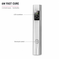Pengering kuku genggam yang dapat disesuaikan & lampu LED UV Pearl Finish, layar LCD, lampu UV/LED 120 menit isi ulang.