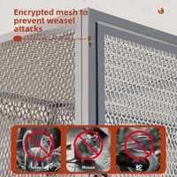 Cage à poulets en treillis métallique de type H, marque YC, pour usage domestique, grandes tailles, pour extérieur, intérieur, balcon, cage d'élevage renforcée pour poulets et canards
