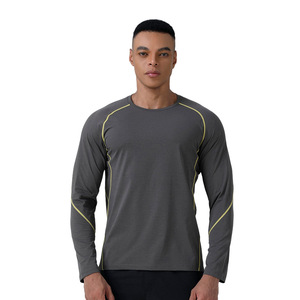Men's Sports Yoga Fitness Long Sleeve Quick Drying Breathable <b>T</b>-<b>Shirts</b> for Running Cycling Basketball - Product Image 1