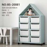 Maison de jeux pour enfants, organisateur de rangement, tiroirs, armoire en plastique avec impression