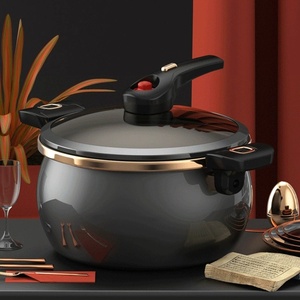 Casserole à micro-pression en fonte antiadhésive de style nouveau, 5L 7L, revêtement émaillé, pot à soupe de cuisine, marmite, couvercle en verre, cuisinière à gaz à induction - Product Image 3