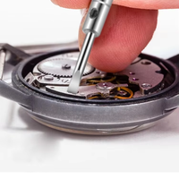Obeng baja 0.8-1.6mm untuk jam tangan, Set 5 buah alat perbaikan jam tangan portabel dengan pin Tautan Mini, alat pembuat jam