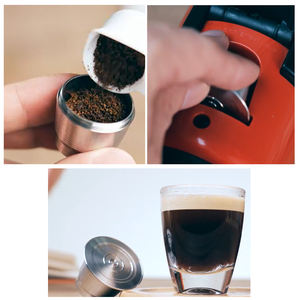 Cápsulas de café reutilizables recargables de acero inoxidable al por mayor, cápsulas de café para máquinas <span class=keywords><strong>Nespresso</strong></span> - Product Image 4