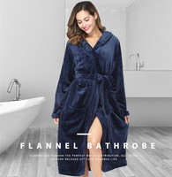 Peignoir d'hiver chaud et épais imprimé pour femme, col chemise, grande taille, en flanelle polaire, vente en gros