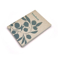 Carnet à spirales personnalisé avec logo couleur, couverture rigide en tissu/PVC, reliure cousue et ruban de reliure à feuilles mobiles