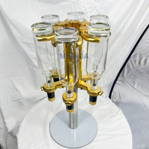 Espositore Girevole Dorato per Profumi da Banco con 6 Erogatori a Pompa per Profumerie - Product Image 3