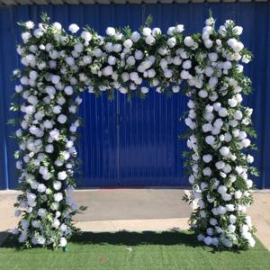 Arreglo de flores de arco de boda azul de seda artificial para bodas graduaciones Navidades-venta al por mayor - Product Image 4