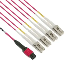 Nhà Máy Giá MTP để 8x lc-dulplex OM4 50/125 B 16 sợi đa chế độ 8M 15m 30m MPO/MTP Breakout Cáp