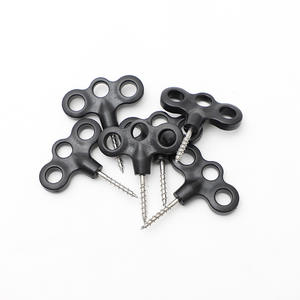 Piquets de tente de camping à trois trous, vis de fixation au sol, ensemble en plastique pour usage extérieur toutes saisons - Product Image 1