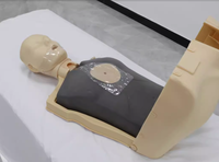 Mannequin médical de simulation de réanimation cardio-pulmonaire (RCP) - Demi-corps humain - Formation aux premiers secours - Version électronique - PVC