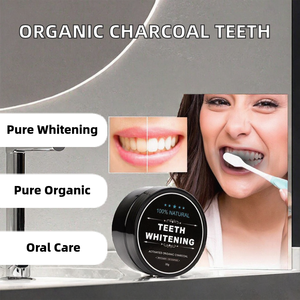 Poudre blanchissante pour les dents au charbon de coco bio, soin dentaire, 30g, nettoyage buccal à base de plantes - Product Image 2