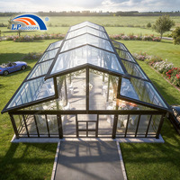 Tente modulaire en PVC noir avec tissu imperméable pour événements de mariage de luxe en plein air