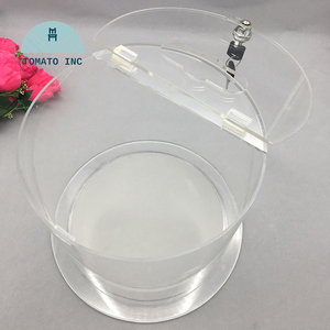 Étagère de présentation ronde en acrylique à charnières personnalisée pour vitrine pour bonbons et friandises - Product Image 1