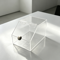 Boîte cadeau de luxe en acrylique transparent avec poignée métallique, pot à bonbons transparent pour mariage, étui décoratif pour souvenirs et événements festifs