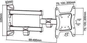 FocusMount Universal VESA 200x200 Led LCD Stand <strong>TV</strong> <strong>Wall</strong> Mount <strong>Bracket</strong> for <strong>43</strong> <strong>Inch</strong> <strong>TV</strong> - Product Image 6