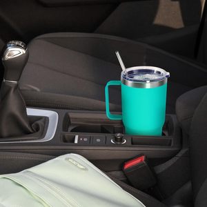 Gobelet <span class=keywords><strong>isotherme</strong></span> personnalisé avec logo, 20 oz, avec poignée, revêtement en poudre, tasse de voyage en acier inoxydable, tasse <span class=keywords><strong>à</strong></span> <span class=keywords><strong>café</strong></span> isolée sous vide avec couvercle - Product Image 6