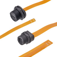 Connecteur étanche de type fileté IP67, interface SD TF, support de carte Nano SIM, fente pour carte, câble d'extension FPC ultra souple et plat, 20 cm