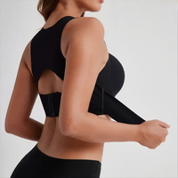 Soutien-gorge de sport pour femme, grande taille, imprimé léopard, correction de posture, maintien élevé, antichoc, pour entraînement, gym et fitness