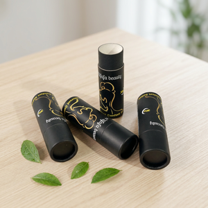 Tube en carton imprimé quatre couleurs, écologique, fait main, à motifs variés, pour rouge à lèvres solide édition limitée - Product Image 1