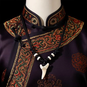 Collar de Estilo Étnico Retro que Imita los Dientes de Tiburón, Colgante de Estilo Tribal Tibetano, Accesorio Bohemio - Product Image 3
