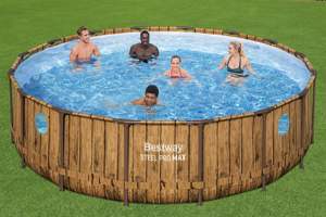 <span class=keywords><strong>Bestway</strong></span> 56725/56726/56726E Steel Pro MAX Splashview Round Frame Juego de <span class=keywords><strong>piscina</strong></span> sobre el suelo 4,88 m X 1,22 m <span class=keywords><strong>Piscina</strong></span> - Product Image 2