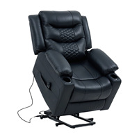 Canapé électrique haut de gamme en bois massif pour salon, fauteuil releveur monoplace avec massage et chauffage, convertible en lit, gain de place, intelligent
