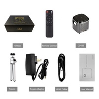 Proyektor Mini Android Sistem DLP Baterai Isi Ulang Saku Portabel WiFi BT 1080P Mendukung Proyektor Luar Ruangan untuk Smartphone