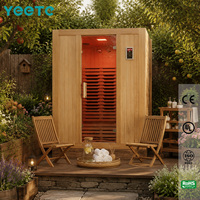 Salle de sauna électrique moderne YEETE en cèdre canadien avec verre de 8 mm, écologique et en graphène