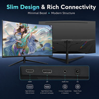 Monitor Gaming Curvo de 32 Pulgadas, 1080P, IPS, 240Hz, con Soporte Giratorio para Codificación Profesional y Uso de Escritorio