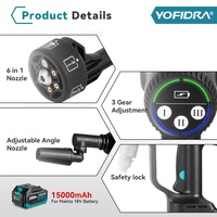 Pistolet de pulvérisation miniature sans fil haute pression Yofidra 200 bars, 6 en 1, pour voiture et jardin