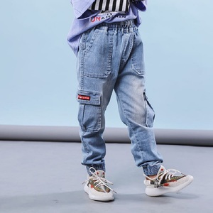 Best Selling Products High Quality Factory Price Cheap Denim Fabric Cargo <b>Jeans</b> Pants in America - Product Image 2