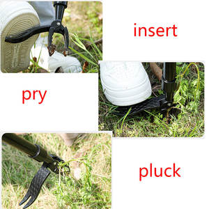 Extracteur d'<span class=keywords><strong>herbe</strong></span> extracteur d'<span class=keywords><strong>herbe</strong></span> pas de flexion dissolvant de mauvaises herbes debout à trois étapes, déracineur d'<span class=keywords><strong>herbe</strong></span>, outil de jardin manuel - Product Image 2