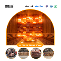 Ruang Sauna Batu Garam Himalaya Merah Muda, Blok Mineral Alami, Uap Keringat, Ubin Dinding, Natrium Klorida Nacl, Batu Bata Garam
