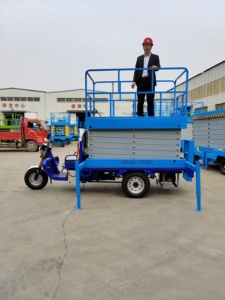 P-093 Motorcycle <strong>Scissor</strong> <strong>Lift</strong> <strong>Electric</strong> Tricycle Lifting Platform <strong>Small</strong> Elevator Hydraulic Mobile 4.4m Height 100kg Capacity - Product Image 5