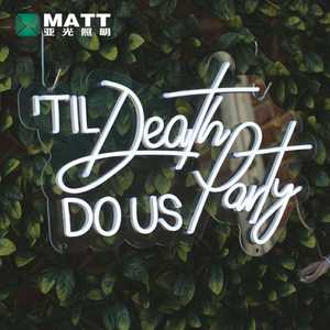 Enseigne de mort tak mort aux états-unis, lettres lumineuses, LED, personnalisé, néon, pour mariage, livraison directe de l'usine - Product Image 2