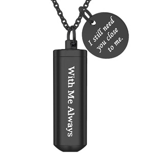 Haomi CE Paslanmaz Çelik Zirkon Kolye Kremasyon Takısı Kadın Erkek Anma Hatırası - Product Image 6