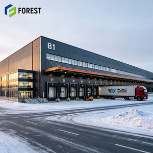 Centre logistique en structure métallique préfabriquée résistante aux intempéries, installation modulaire de stockage de fret à haut débitement - Product Image 1