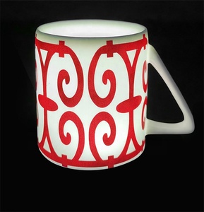 Tasse de café et soucoupe en céramique, 4 couleurs, nouveau style en fer, - Product Image 2