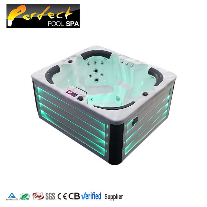 Горячая Распродажа, Современная наружная гидромассажная Ванна со светодиодной подсветкой для 4 взрослых