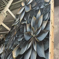 Panneaux muraux en PVC hautement brillants et personnalisables pour la décoration de la maison moderne Feuille de marbre en plastique UV pour le tableau TV du salon