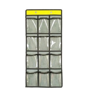 Clothing Organizer 11 Pockets PVC Rectangular Hanging Closet <b>Storage</b> <b>For</b> Cell Phones Calculators Jewelry Underwear Socks - Product Image 1